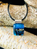 Dichroic Collection: Small Square Pendant Necklace